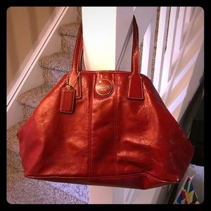 Red Coach leather purse